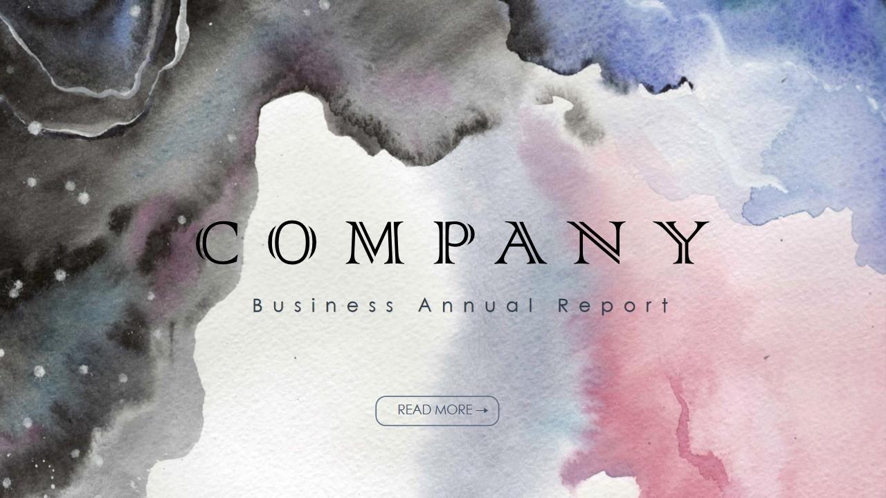 company business annual report 大理石风云素材PPT模板1670141555171