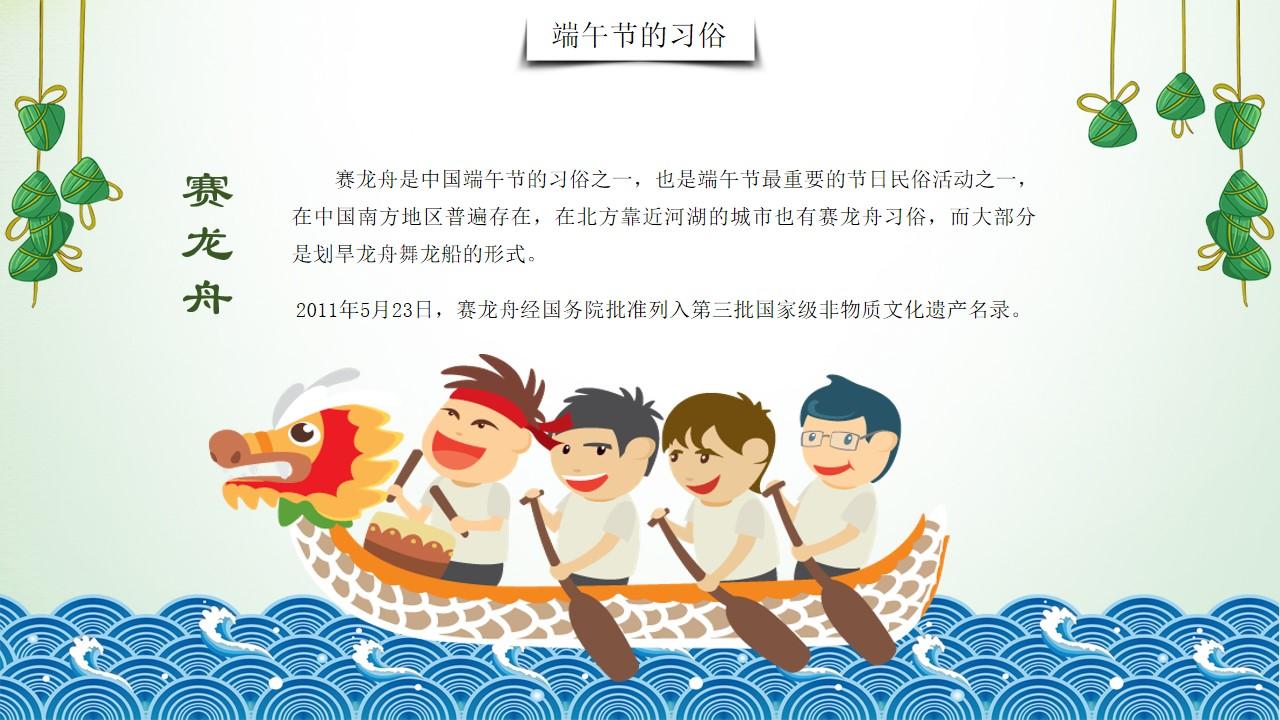 赛龙舟习俗中国端午节活动端午节云素材PPT模板1670473782429