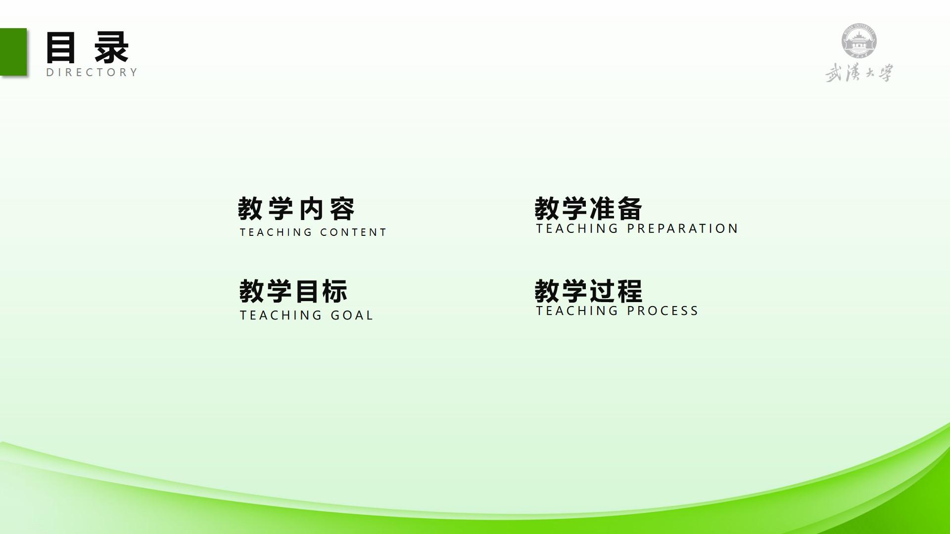 教育教学绿色白色简洁标准教学 directory 目标 过程云素材PPT模板1672666112528