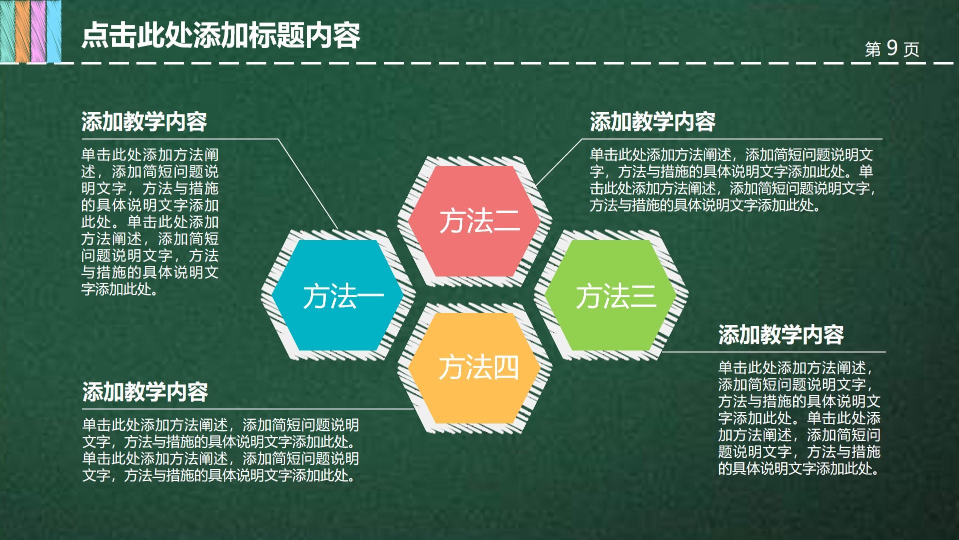 教育教学绿色青色简洁方法措施教学云素材PPT模板1672672649735